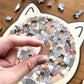 🎅 50% ZNIŻKI 🎁 135-elementowe, drewniane puzzle w kształcie kota w kolorze Morandi