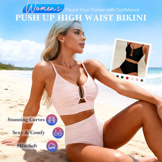 Damskie bikini push-up z wysokim stanem