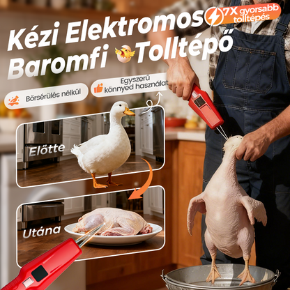 🦆🐓 Baromfi elektromos kopasztógép - könnyű kopasztás, időt és energiát takarít meg