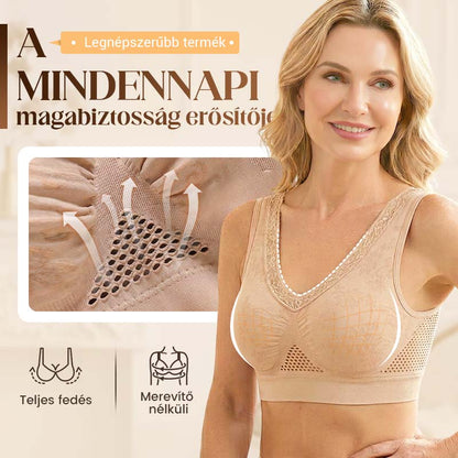 🔥Több mint 5000 darabot adtak el！！🎀 Kényelmes, tartást adó, légáteresztő melltartó érett nőknek | Raktáron ✨