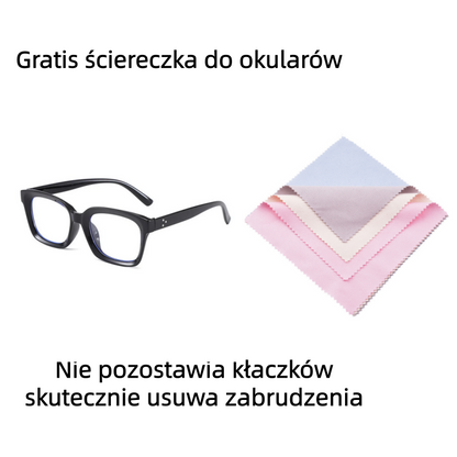 Okulary Retro Square z filtrem światła niebieskiego