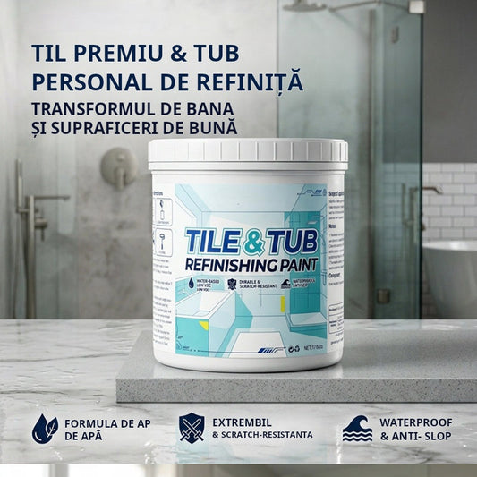 🛁✨Set premium de vopsele pentru renovarea plăcilor ceramice și a căzilor de baie
