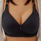 💕 Sutien confortabil fără sârmă, pentru mărimi mari – din nailon-spandex fără cusături, care nu se deformează și este respirabil 👙