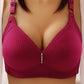 💕 Sutien confortabil fără sârmă, pentru mărimi mari – din nailon-spandex fără cusături, care nu se deformează și este respirabil 👙