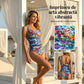 🩱Ofertă limitată✨ Costum de baie întreg cu imprimeu la modă | Designul plisat te face să pari mai slabă instantaneu