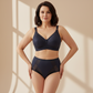 💕 Sutien confortabil fără sârmă, pentru mărimi mari – din nailon-spandex fără cusături, care nu se deformează și este respirabil 👙