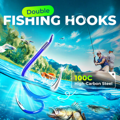 🔥 Új, nagy sikerű termék🔥 Klasszikus, éles kettős horgok🎣