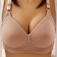 💕 Sutien confortabil fără sârmă, pentru mărimi mari – din nailon-spandex fără cusături, care nu se deformează și este respirabil 👙