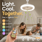 💡🌀LED VENTILÁTOR TÁVIRÁNYÍTÓVAL – CSENDES, 3 SZÍN, 3 SEBESSÉG
