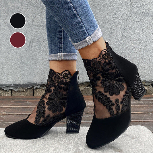 👡 Eleganckie damskie szpilki z koronką