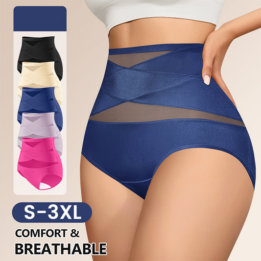 🌸 [S-3XL] 💗 Damskie Majtki Wysokie z Kontrolą Brzucha 👙