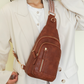Stylowa damska skórzana torba crossbody o dużej pojemności