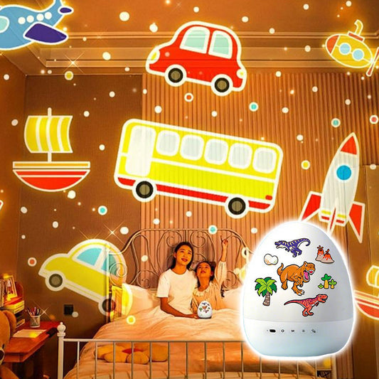 🎵Dziecięcy muzyczny projektor nocnej lampki w kształcie jaja dinozaura