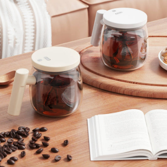 🔥☕Przenośny Kubek do Kawy z Elektrycznym Mieszadłem i Uchwytem