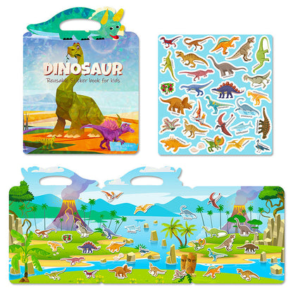 🔥Wielokrotnego użytku książeczka z naklejkami dla maluchów——Kultywowanie koncentracji