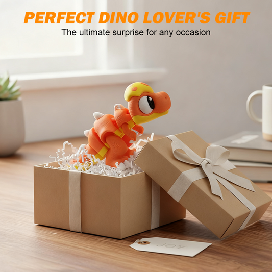 🔥 Drukowana 3D ruchoma figurka małego dinozaura—Modne figurki i przedmioty kolekcjonerskie na biurko