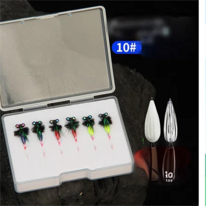 🔥50% zniżki -Zestaw 6 sztuk🔥Zestaw przynęt z podwójnym haczykiem, dwa kolory