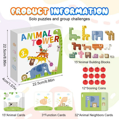 🐘Edukacyjne Zabawki🎁 Zwierzęcy zestaw klocków konstrukcyjnych dla dzieci