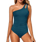 🔥 S-2XL 👙 Női Egyvállas Egyrészes Fürdőruha 🏖️