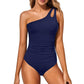 🔥 S-2XL 👙 Női Egyvállas Egyrészes Fürdőruha 🏖️