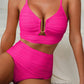 Damskie bikini push-up z wysokim stanem