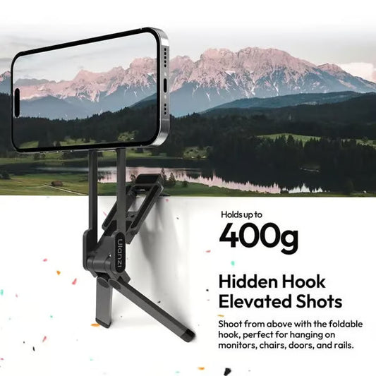 Uchwyt magnetyczny – mini statyw 5 w 1 z podwójnymi magnesami MagSafe, składanym haczykiem i podstawą Arca-Swiss!