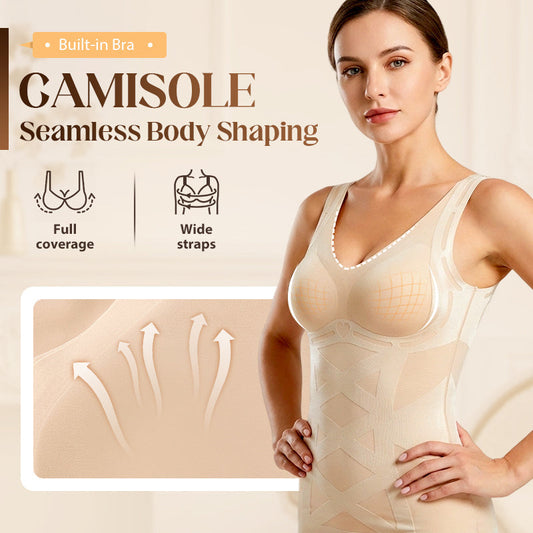 Bezszwowa body shaping kamizelka z wbudowanym biustonoszem