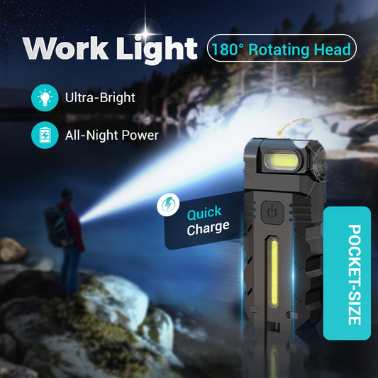 🔦Lampa robocza LED z głowicą obracaną o 180°