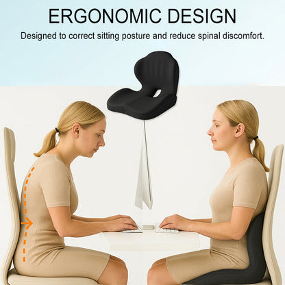 💺Prémium ergonomikus ülőpárna beépített deréktámasszal – Kényelmes ülés irodába, otthonra és tanuláshoz✨