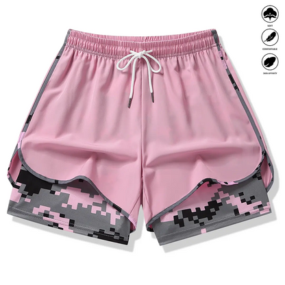 📢📢50% REDUCERE !! ⏰Șorturi sport casual pentru femei, cu căptușeală integrată