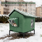 🐱 Magasított kültéri macskaház | M/L méretű menedék