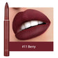 💄 Creion de buze mat – rezistent la apă, rezistență de 8 ore, ascuțitoare încorporată 💋✨