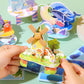 🧩 Építse fel saját 3D világát –🎨 3D papír puzzle építőkészlet (4 darab, ragasztó nélkül) 🏰