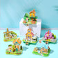 🧩 Építse fel saját 3D világát –🎨 3D papír puzzle építőkészlet (4 darab, ragasztó nélkül) 🏰