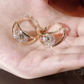 💃✨ Kettős karika fülbevalók csillogó cirkónia gömbökkel – Lemezdesign, ragyogó fény és könnyű súly – Mindennapi elegancia 💎
