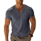 👕 Prémium Férfi V-nyakú Henley Póló: Kényelmes és Stílusos Viselet – Raktáron! ✨
