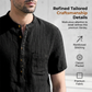 👕🌿FÉRFI NYÁRI HENLEY PÓLÓ – RÖVID UJJÚ, PAMUT-LEN KASUAL ING, KÉNYELMES ÉS LÉLEGZŐ