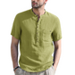 👕🌿FÉRFI NYÁRI HENLEY PÓLÓ – RÖVID UJJÚ, PAMUT-LEN KASUAL ING, KÉNYELMES ÉS LÉLEGZŐ