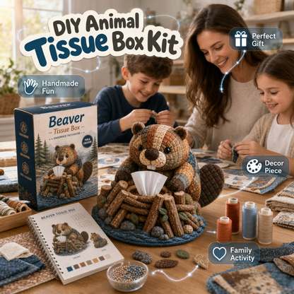 🧵🐨DIY állati szalvétatartó készlet – Aranyos, kreatív otthoni dekoráció