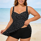 Tankini două piese cu bretele late pentru femei curvy, costum de baie confortabil care ascunde burta 🌊 ideal pentru plajă, piscină și vacanțe pe litoral