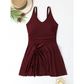 🥳⌛️🩱Rochie de baie elegantă, în culori uni, pentru mărimi mari – Costum de baie dintr-o singură piesă, cu textură premium, pentru plajă și piscină