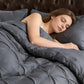 🛏️ MOST 50% KEDVEZMÉNY! 🌿 3 részes, redős hajtogatású paplanhuzat-szett – Elegáns redők, puha anyag és teljes szett – Tökéletes választás egy kifinomult hálószoba átalakításához ✨
