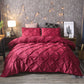 🛏️ MOST 50% KEDVEZMÉNY! 🌿 3 részes, redős hajtogatású paplanhuzat-szett – Elegáns redők, puha anyag és teljes szett – Tökéletes választás egy kifinomult hálószoba átalakításához ✨