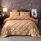 🛏️ MOST 50% KEDVEZMÉNY! 🌿 3 részes, redős hajtogatású paplanhuzat-szett – Elegáns redők, puha anyag és teljes szett – Tökéletes választás egy kifinomult hálószoba átalakításához ✨