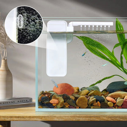 🐠MOST 50% KEDVEZMÉNY! Mini akváriumszűrő vízáramlással és levegőztetéssel – többfunkciós, akasztós akváriumszűrő, csendes vízkeringető oxigénszivattyú kis édesvízi akváriumokhoz