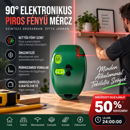 🔥 90 fokos derékszögű infravörös lézeres szintező