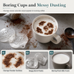 Rozsdamentes acélból készült latte art sablon